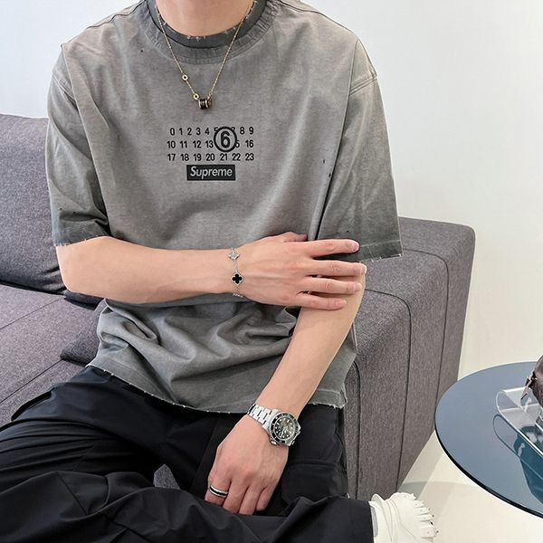 メゾンマルジェラ シュプリーム N級品コラボ 半袖 tシャツ Mac36317